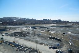 Vue du site depuis le 7e étage de l’édifice du 400 Atlantic.