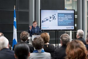 «Le projet de grappe en intelligence artificielle suscite beaucoup d’enthousiasme, tant dans le milieu universitaire que dans le milieu des affaires. Nous allons y travailler ensemble.» Guy Breton