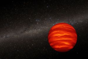 Cette illustration montre une naine brune, un objet plus massif qu'une planète mais moins qu'une étoile. On sait que les naines brunes peuvent avoir des compagnons. Toutefois, ces paires d'astres semblent se séparer, selon une étude récente dirigée par une astronome de l'UdeM.
