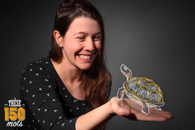 Cindy Bouchard consacre ses études de doctorat à la tortue des bois.