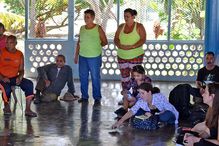 Les Cubaines qu'on voit ici se sont mobilisées pour empêcher la relocalisation du village de Caharatas. Elles ont participé à un atelier organisé par l'UdeM en février 2017.