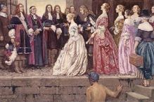 L'«Arrivée des filles du Roy à Québec, reçues par Jean Talon et Mgr Laval», d'Eleanor Fortescue-Brickdale, relate l'immigration de près d'un millier de jeunes femmes en Nouvelle-France au 17e siècle. C'est le roi de France qui paie le voyage et assure leur dot.
