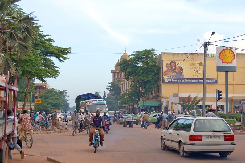 A street scene in Ouagadougou, capital of the western African nation of Burkina Faso, which ranks 26th out of 54 in the new Index of African Emergence.