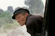 Henrik Gawkowski, "the trainman of Treblinka," in an outtake from Claude Lanzmann's 1985 film Shoah.