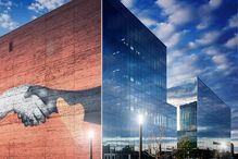 Du 21 au 28 septembre, des fresques constituées de trois vidéos seront projetées sur la façade ouest du Complexe des sciences à l’occasion de la semaine d’inauguration du nouveau campus de l’Université de Montréal à Outremont.