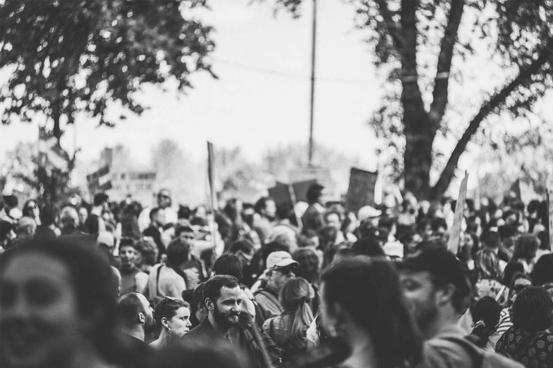 Photo de la manifestation pour le climat à Montréal prise par un membre de l'ARN messager. 

