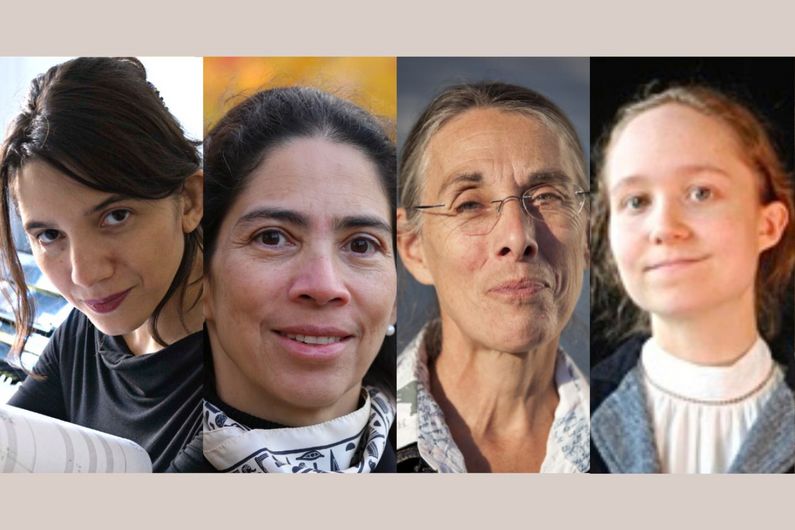 De gauche à droite: Analia Llugdar, Alejandra Odgers, Nicole O’Bomsawin et Danaë Ménard-Bélanger.