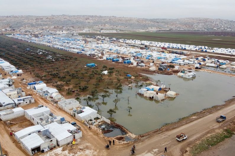 The Idlib refugee camp in northwestern Syria