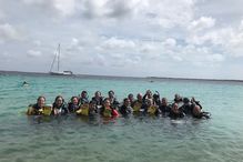 A dozen certified student divers took part in a scientific diving expedition to the island of Bonaire.