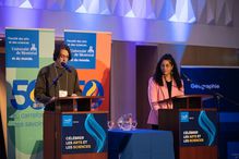 Éloi Martin, étudiant de maîtrise en mathématiques, et Hélèna Bensimon, doctorante en philosophie, tous deux bénéficiaires d'une bourse, remercient les philanthropes de leur soutien.