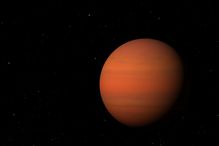 Une représentation artistique de l’exoplanète de type “Saturne chaude”, HAT-P-18 b. 