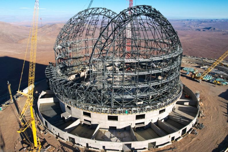 The ELT dome under construction in Chile