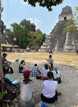 An ideal location for a student presentation as part of the Cultural Heritage in Central America class.