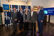 Michael Pecho, Frédéric Bouchard, Christine Rothmayr, Jacques Courtois et Daniel Jutras