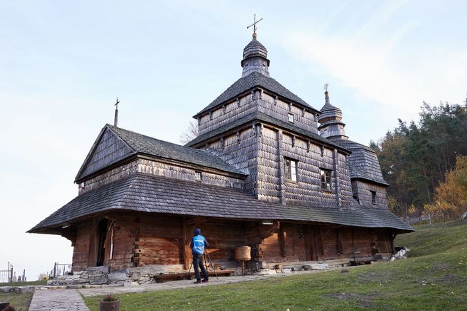 The Ukrainian village of Potelytch, near Lviv.