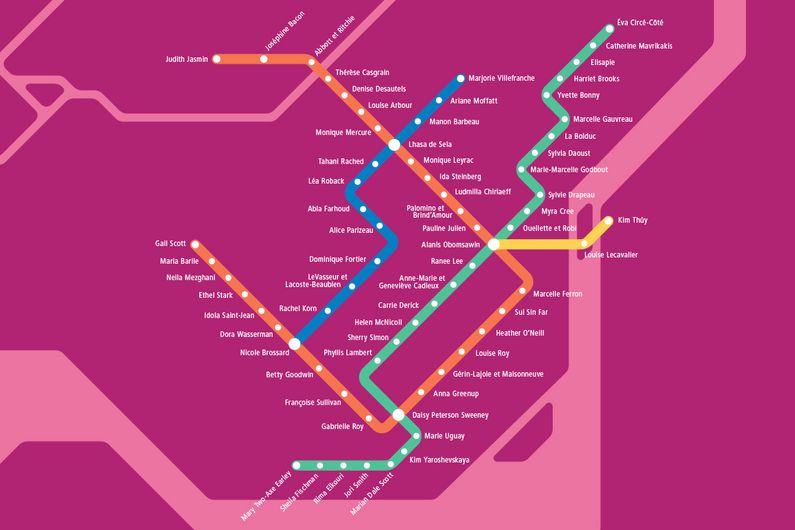 The Montreal, City of Women alternative metro map introduces or reintroduces the public to key figures in the metropolis's history and society.