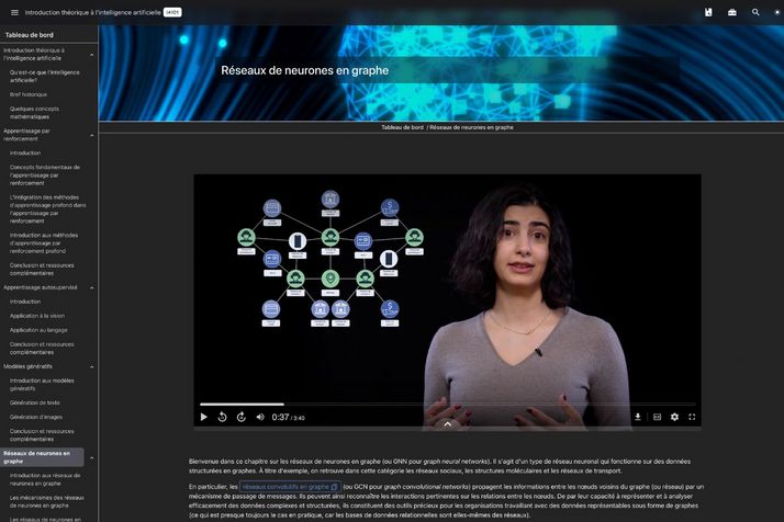 L'équipe scientifique a développé un matériel pédagogique axé sur les dernières avancées en IA et en ML.