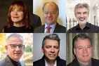 Françoise Sullivan, Raymond Bachand, Yoshua Bengio, Réjean Hébert, Michel Jean et Georges L'Espérance
