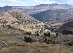 Le paysage du Parque de la papa à Pampallacta