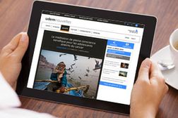 UdeMNouvelles sur une tablette.