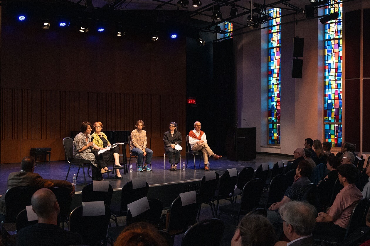 Table ronde sur l'œuvre de Marie-Claire Blais réunissant Jean Bernier, Lise Gauvin, Kevin Lambert, Catherine Mavrikakis et Élisabeth Nardout-Lafarge.  Table-ronde atour de l'oeuvre de Marie-Claire Blais réunissant Jean Bernier, Lise Gauvin, Kevin Lambert, Catherine Mavrikakis et Élisabeth Nardout-Lafarge.