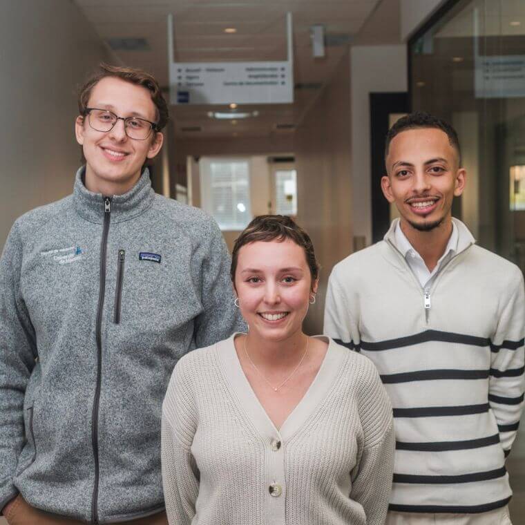 Coprésidents de CDM Pharmaco (de gauche à droite): Iliya Dmitriev, Marie-Ève Newberry et Zakaria Chajai