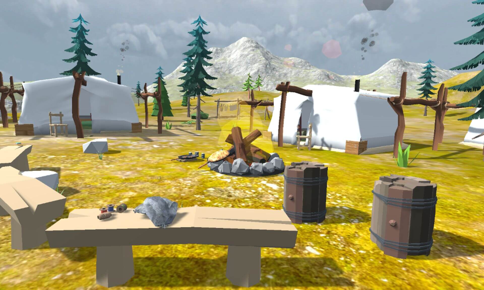 Modélisation 3D d'un campement