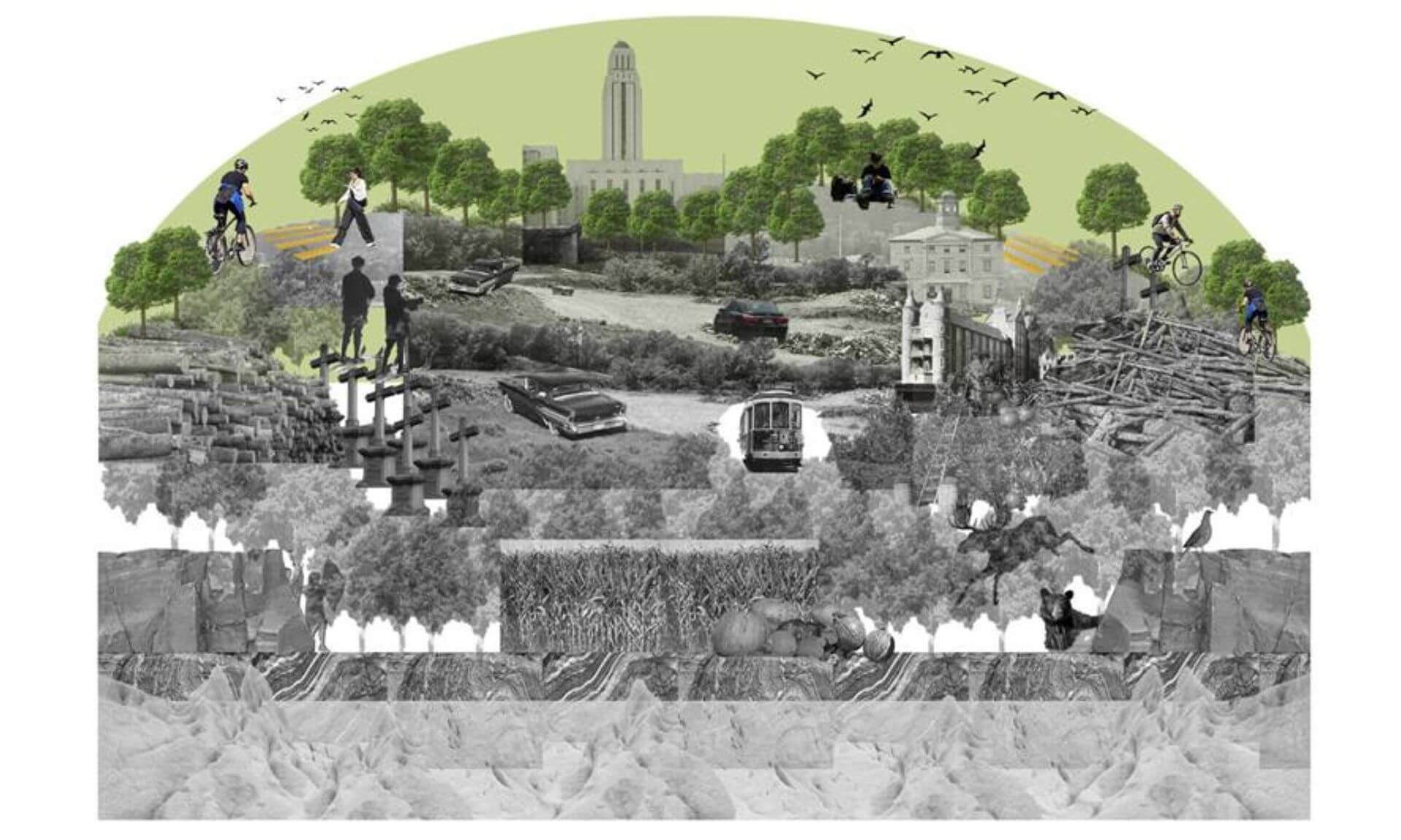 Projet Réalités multiples du campus. Travail réalisé par Ariane Lee, Catherine Thibodeau et Ines Thomas.