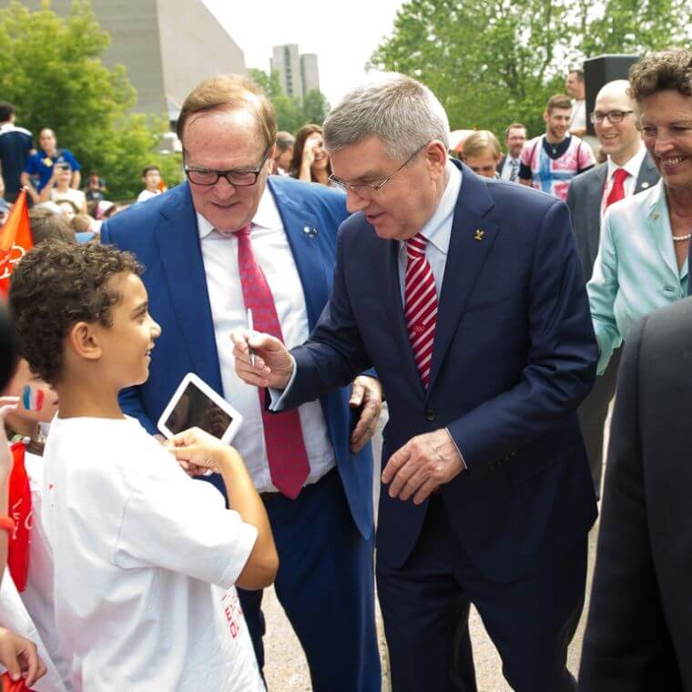 Thomas Bach au CEPSUM, en 2015