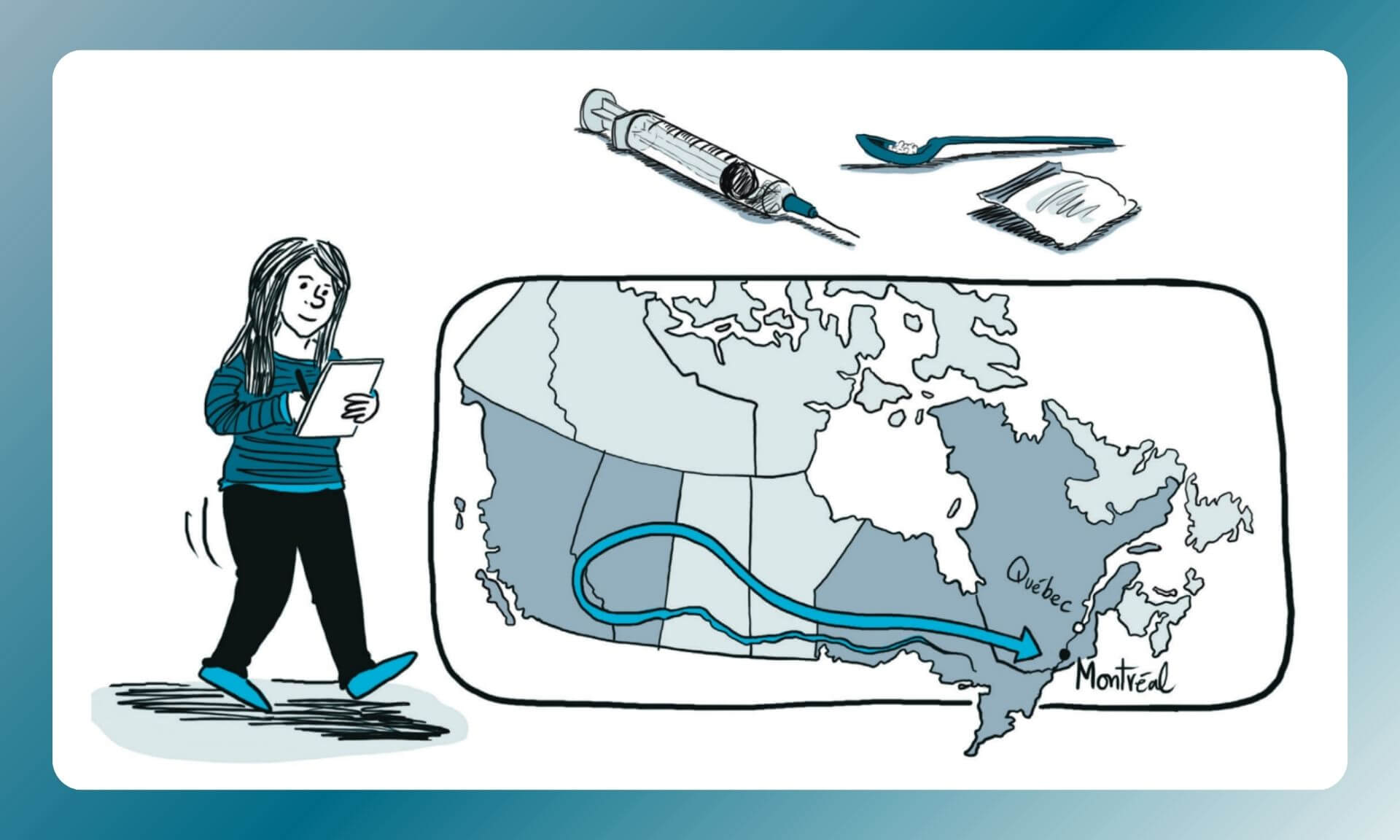 Une bande dessinée a été réalisée pour sensibiliser le public à la crise des surdoses