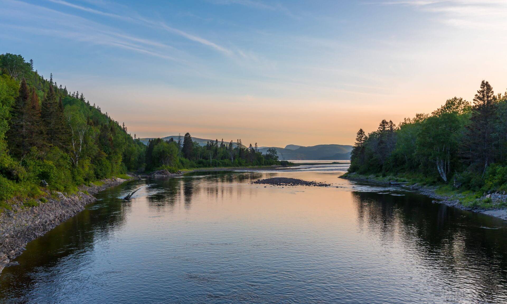 La rivière Sainte-Marguerite dans la région du Saguenay–Lac-Saint-Jean, au Québec