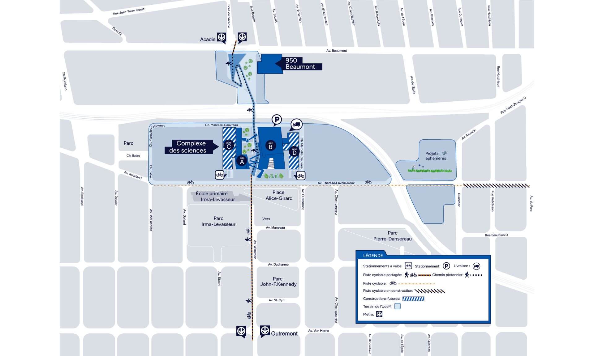 Carte du campus MIL