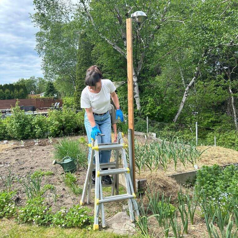 Aude Houde-Forget dans un des 30 jardins participants