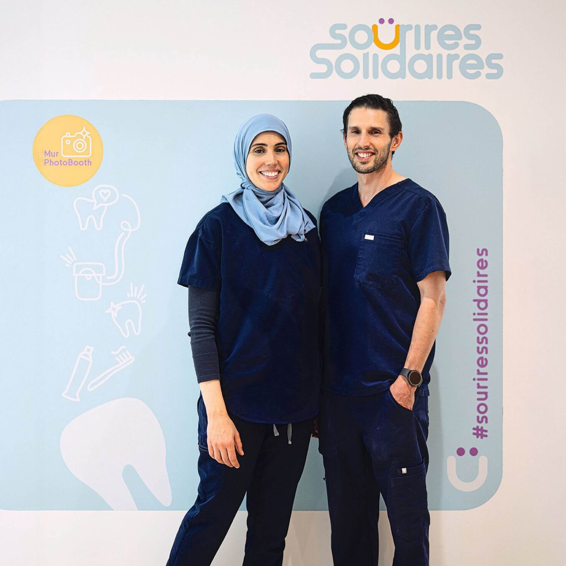 La Dre Tasnim Alami-Laroussi et le Dr Farid Amer Ouali, cofondateurs de Sourires Solidaires. Ils se sont rencontrés au moment de leurs études à la Faculté de médecine dentaire de l’UdeM.