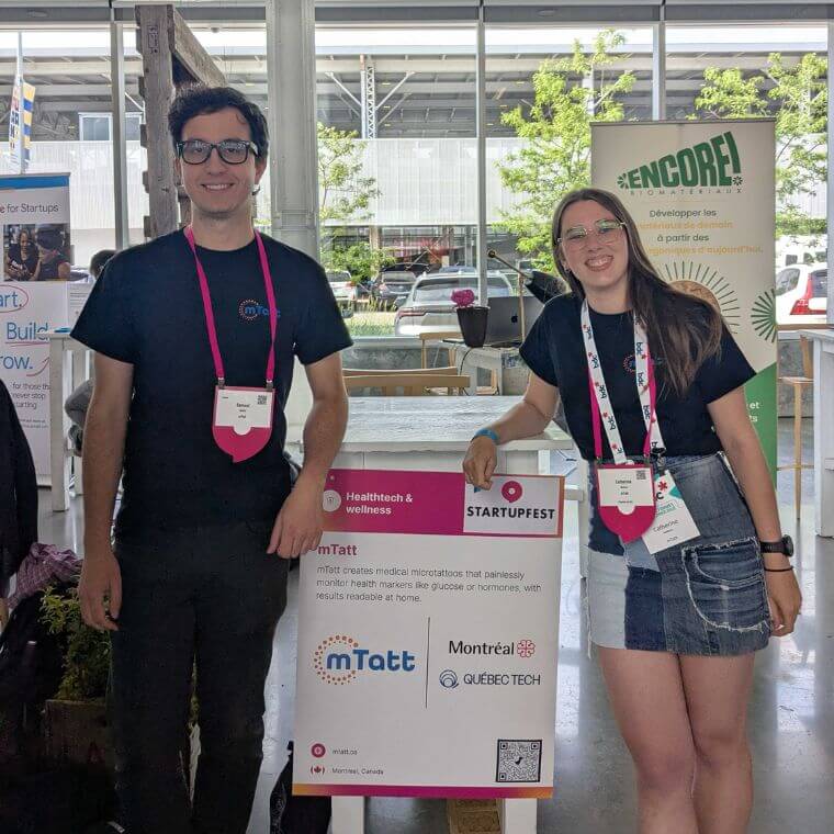 Samuel Babity et Catherine Nadeau lors du Startupfest.