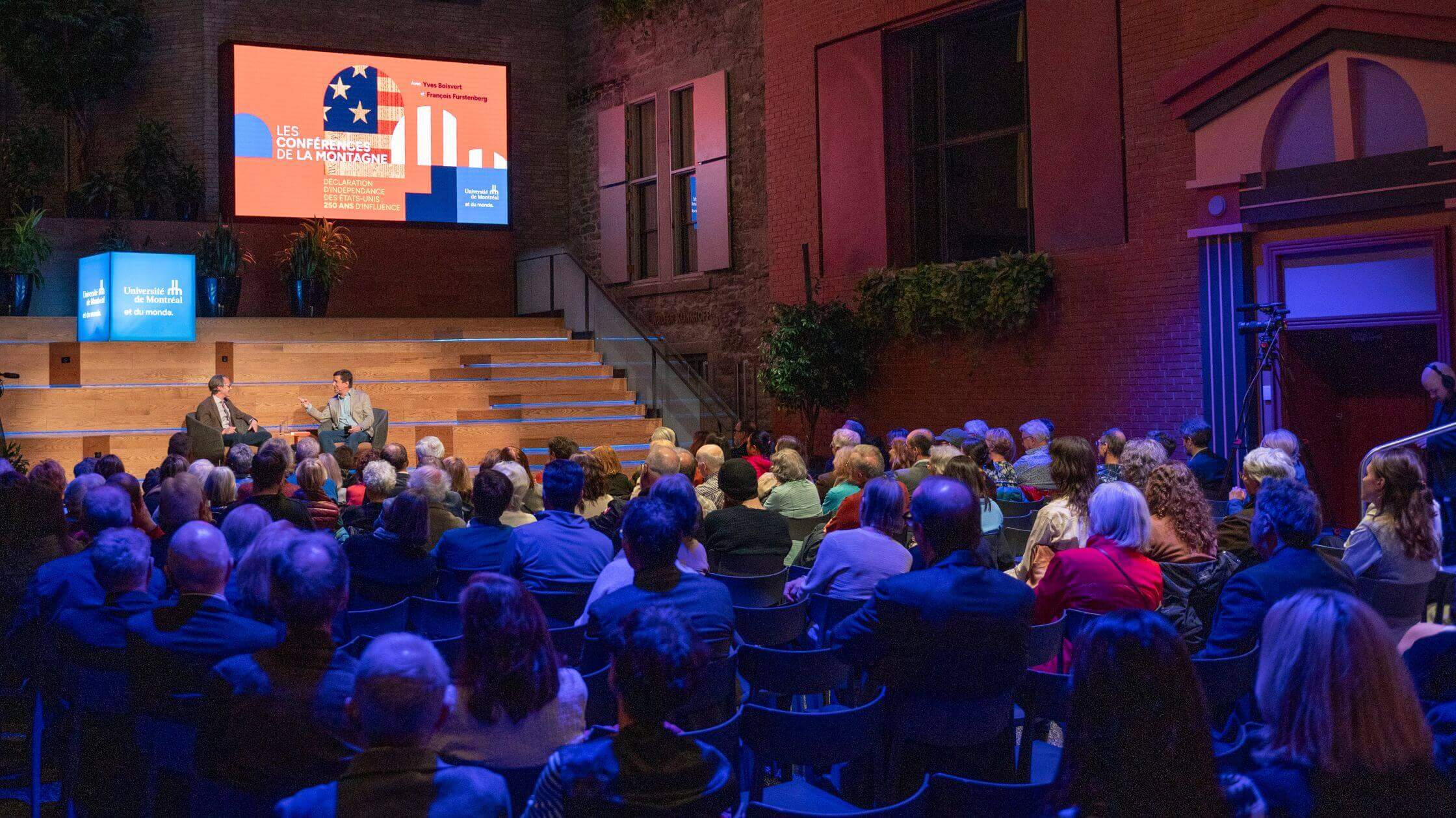 La conférence «Déclaration d’indépendance des États-Unis: 250 ans d’influence» était présentée le 6 mai à la Maison Alcan. Le professeur d’histoire de l’Université Johns Hopkins François Furstenberg et le chroniqueur de La Presse et diplômé de la Faculté de droit Yves Boisvert ont pris part à cette discussion.