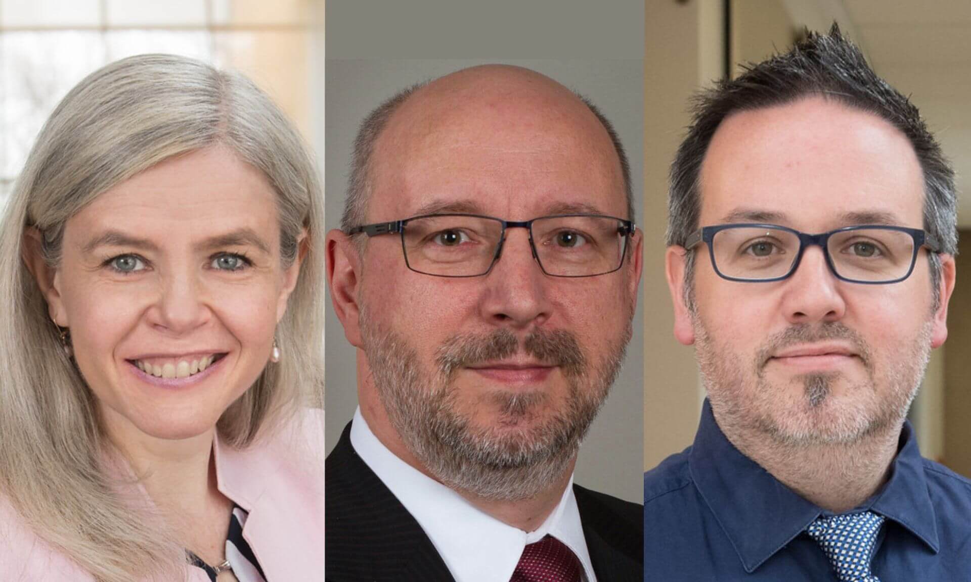 Pascale Lefrançois, vice-rectrice principale et vice-rectrice aux affaires étudiantes et aux études; Denis Fortin, vice-recteur adjoint aux technologies de l’information; et Luc Stafford, vice-recteur adjoint à la recherche, secteur Nature et technologies