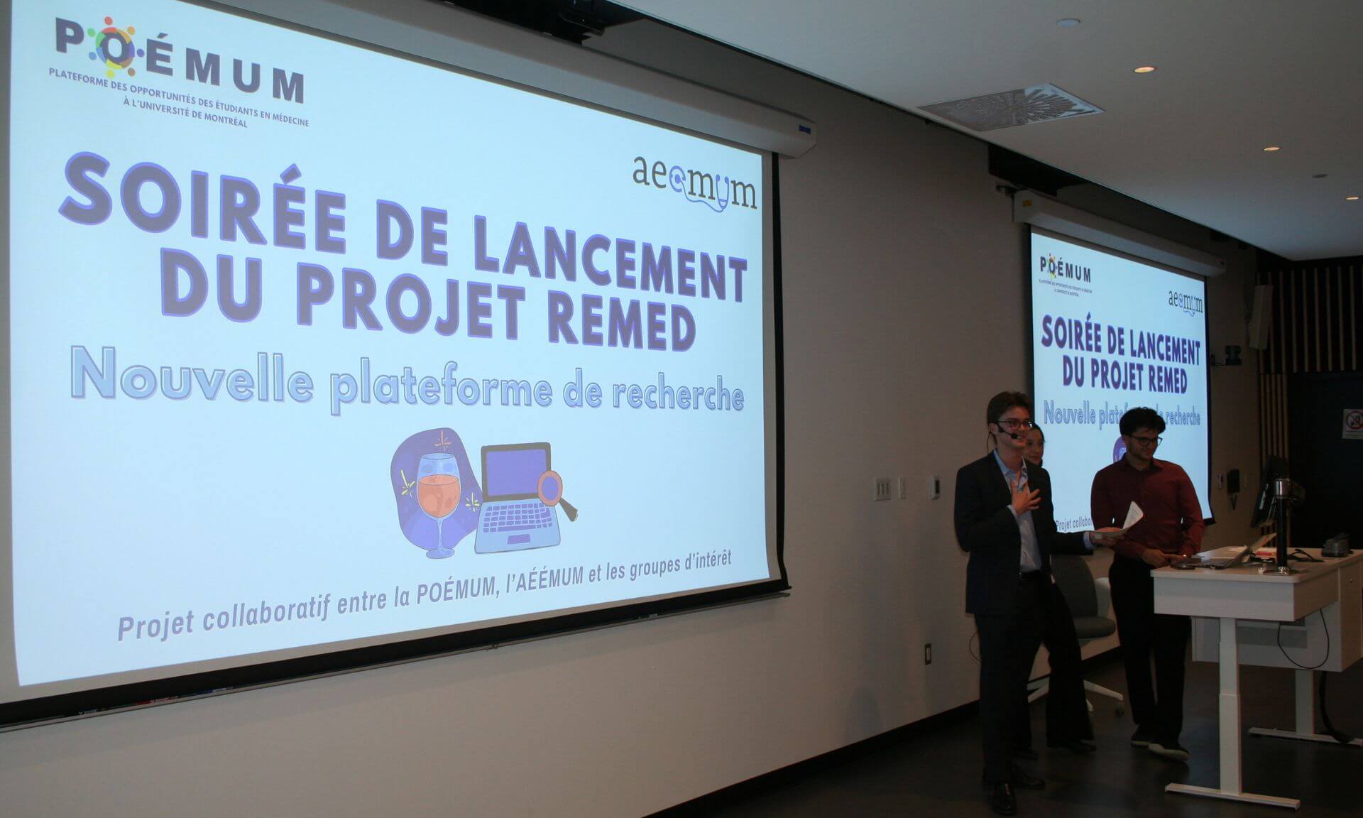 Le lancement de REMED a eu lieu le 24 février au pavillon du centre-ville de l’UdeM en présence de 150 personnes, lors d’une soirée de présentation et de réseautage.