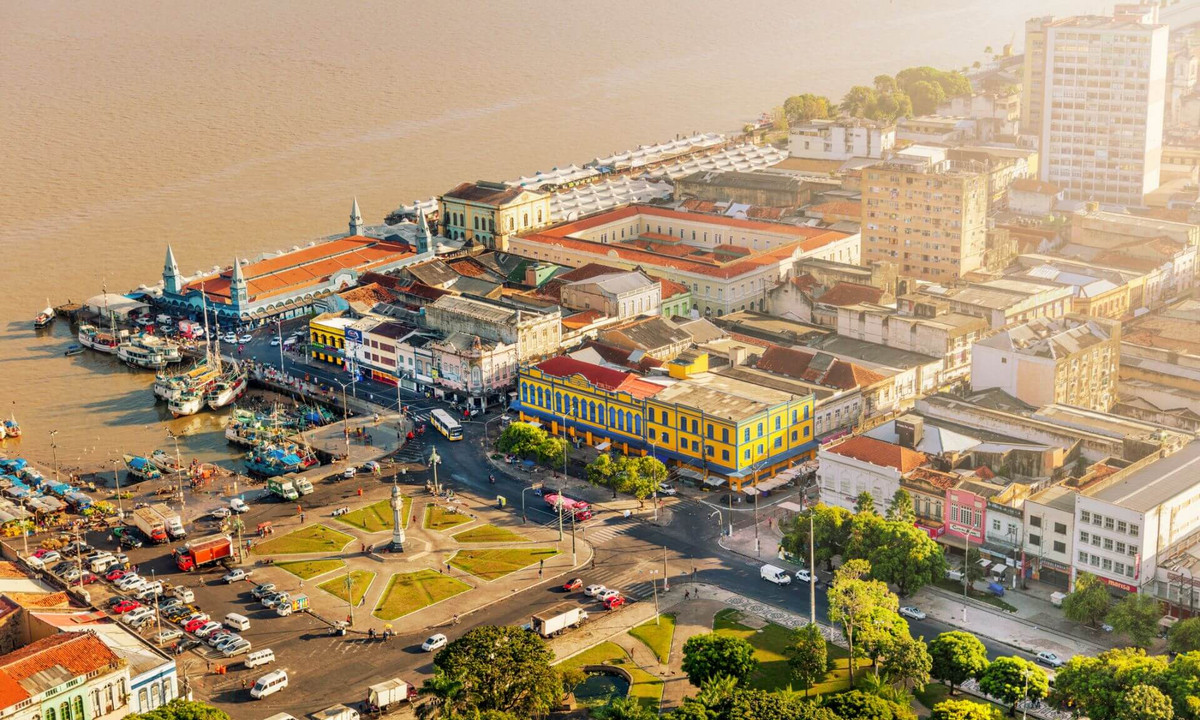 Belém, a city at the estuary of the Tocantins and Pará rivers, in northern Brazil.