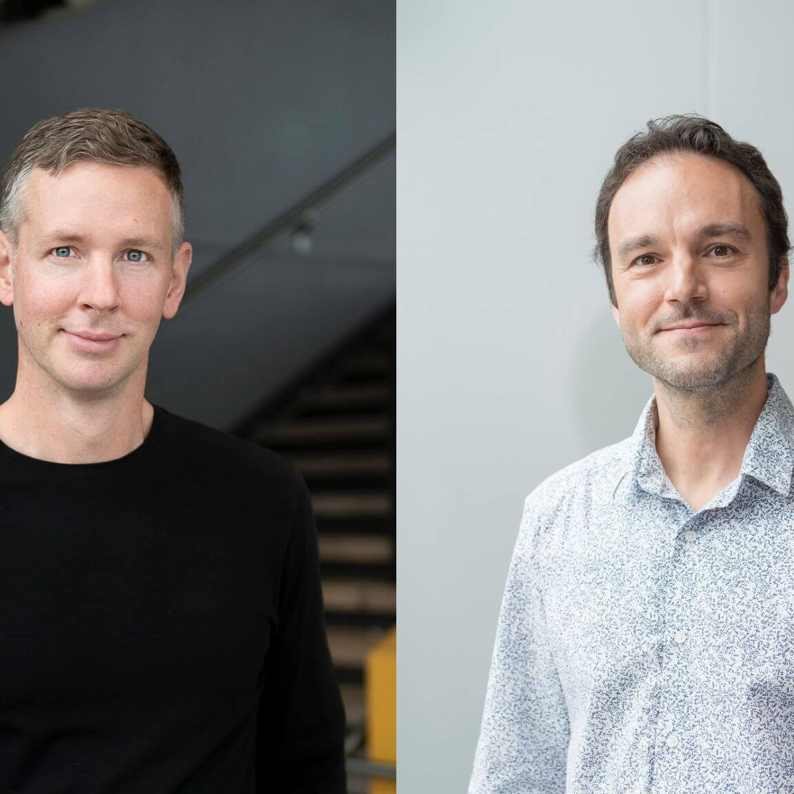 Benjamin Haley, professeur au Département d’ophtalmologie, et Jean-François Lapierre, professeur au Département de sciences biologiques à l'Université de Montréal