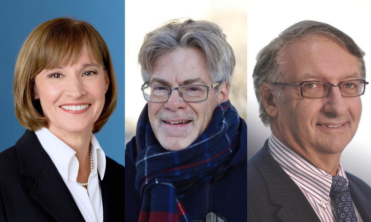 Dre Hélène Boisjoly, professeure émérite et ancienne doyenne de la Faculté de médecine, Dr Hugues Cormier, professeur honoraire, ainsi que du Dr Pierre Lalonde, professeur émérite.