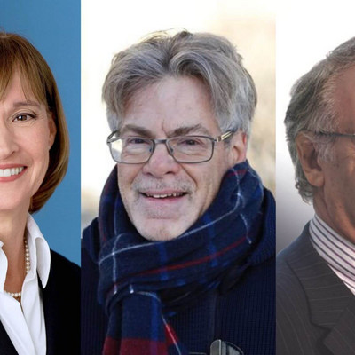 Dre Hélène Boisjoly, professeure émérite et ancienne doyenne de la Faculté de médecine, Dr Hugues Cormier, professeur honoraire, ainsi que du Dr Pierre Lalonde, professeur émérite.