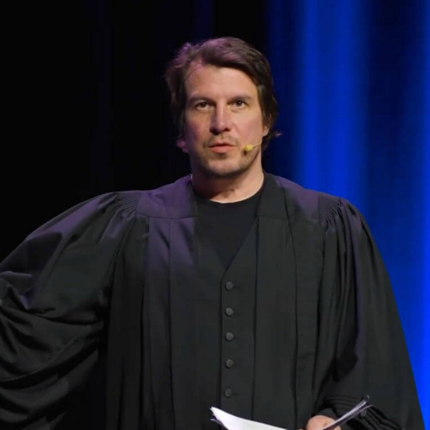 L’avocat de la défense, interprété pour l’occasion par Alexandre Dézy, doctorant en droit et chargé de cours à l’UdeM.  