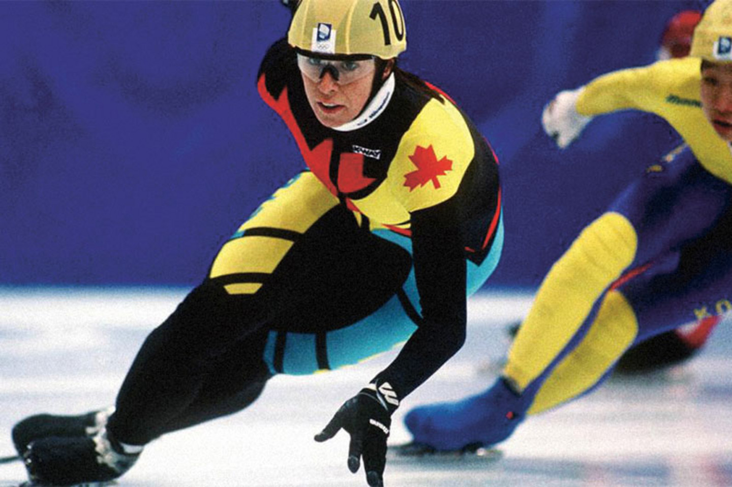 Nathalie Lambert lors des Jeux olympiques de Lillehammer, en 1994. La patineuse y a décroché deux médailles d’argent.
