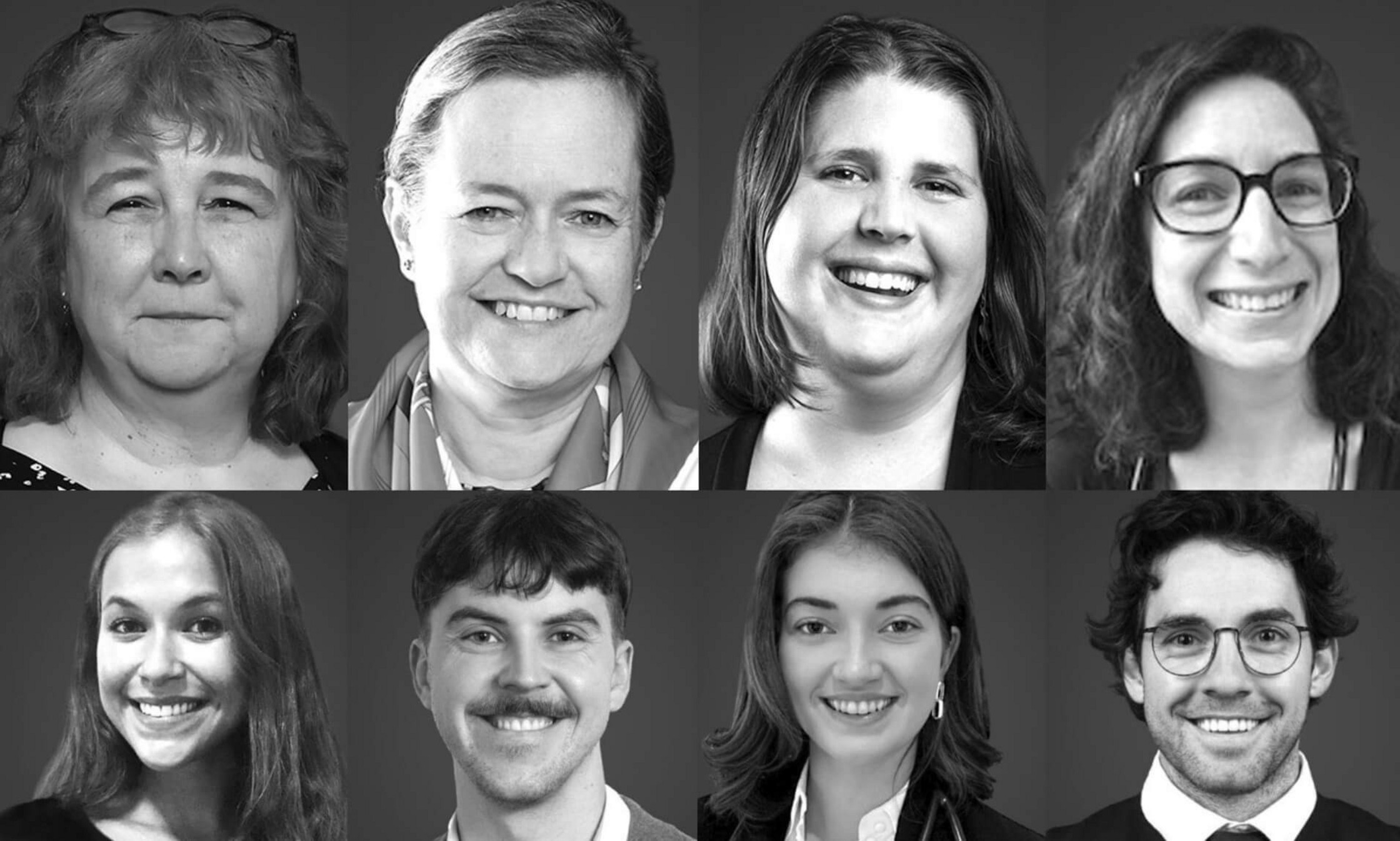 Guylène Thériault, Nathalie Caire Fon, Tania Riendeau, Emma Glaser, Jasmine Gaudet, Thomas Larente, Sarah-Ève Loiselle et Éloi Prévost