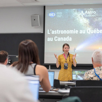 Frédérique Baron, coordonnatrice principale au Département de physique de l’Université de Montréal et présidente du comité organisateur du congrès