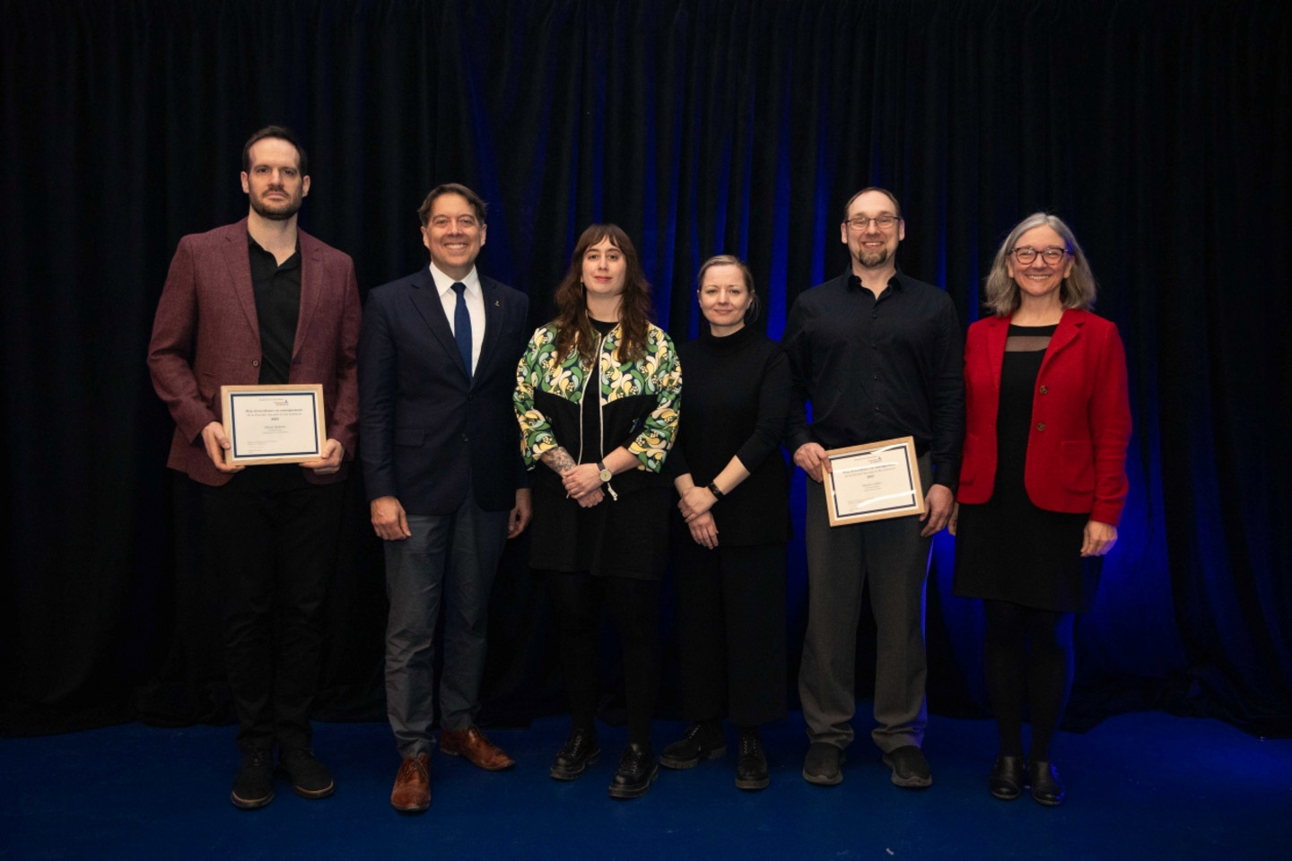 Simon Mallette, Frédéric Bouchard, Juliette De Maeyer, Aleksandra Kaminska, Shawn Collins et Sophie Parent