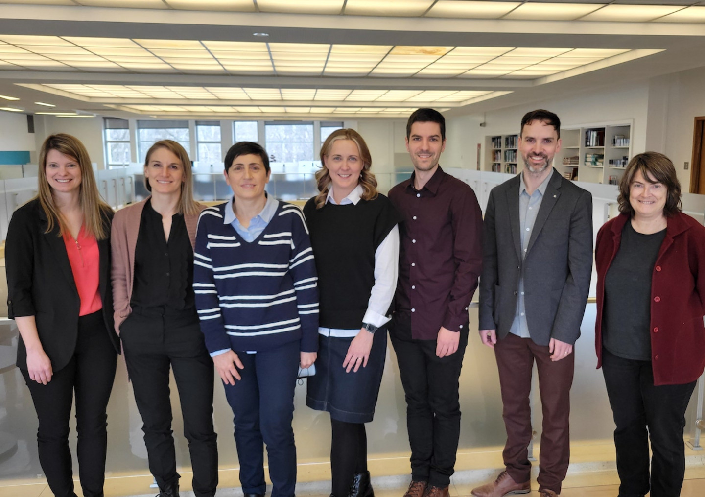 L'équipe du projet so Relax
De gauche à droite : Camille Sasseville, Marikim Poitras-Crête, Maria Pilar Ramirez Garcia, Christine Genest, Jérôme Leclerc-Loiselle, Etienne Paradis-Gagné et Sylvie Corbeil.