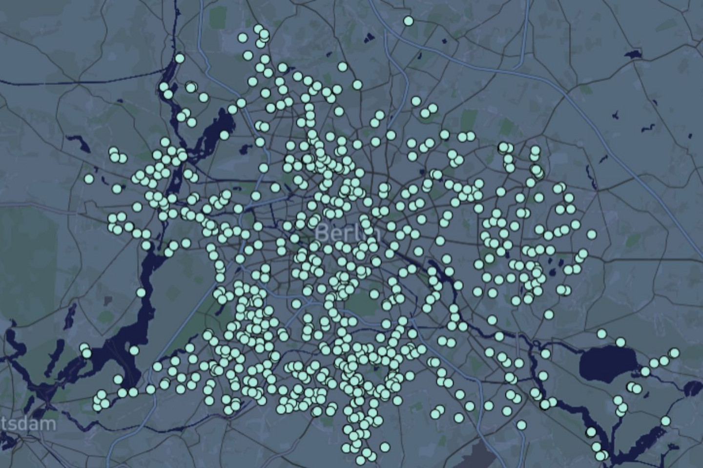 Les données de Pharos comportent des renseignements sérologiques sur 778 carcasses de renards urbains géolocalisées et recueillies par le laboratoire d’État de Berlin-Brandebourg.