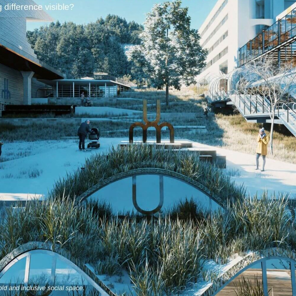 1er prix: Andres Felipe Villarraga Rondon et Jonnathan Alexander Torres Medina (Universidad Piloto de Colombia, Colombie — Architecture) 